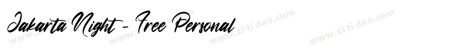 Jakarta Night - Free Personal Use字体转换